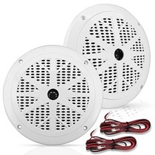 1 Pair 6.5 Inch Marine Speaker 2-Way Waterproof Audio Stereo Sound System