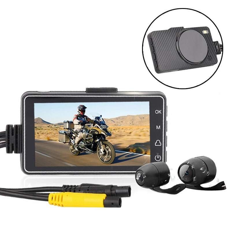 3'' LCD Dual Camera Motorcycle DVR Video Recorder Tachograph Driving Camcorder Foto 4 de 4