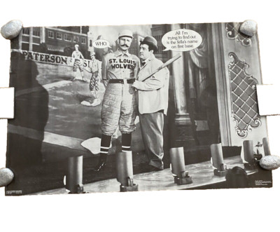1985 Abbott And Costello Who's On 1st Skit Poster #132 32''X21'' Vintage