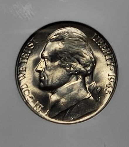 1945 P Silver Jefferson Wartime Nickel NGC MS66 High Grade # A214 Stunning Coin - Picture 3 of 4