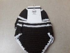 Hand Crocheted Football Hat And Diaper Cover 0-9 Months