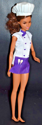 Brunette Daisy Barbie You Can Be Anything Chef Fashion Doll gFF56 Mattel 2015