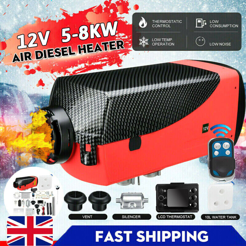 Diesel Heater 12V 5-8KW Caravan Camper Van Air Motorhome Night Parking Hot  | eBay