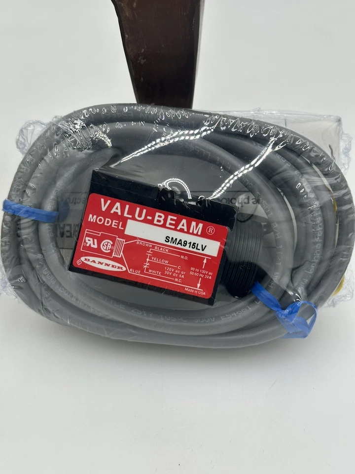 BANNER SMA915LV Photoelectric Retroreflective Sensor SPDT 0.15-9M 90-130VAC NEW - Image 2 of 4