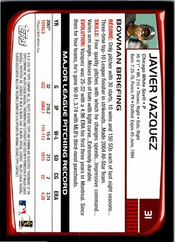2008 Bowman Baseball - Pick Choose Your Cards - Picture 15 of 191