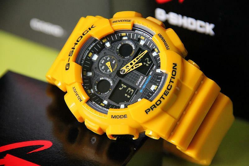 Casio G-Shock GA-100A-9A Yellow Large Standard Analog Casio G-Shock GA-100A-9A Yellow Large Standard Analog