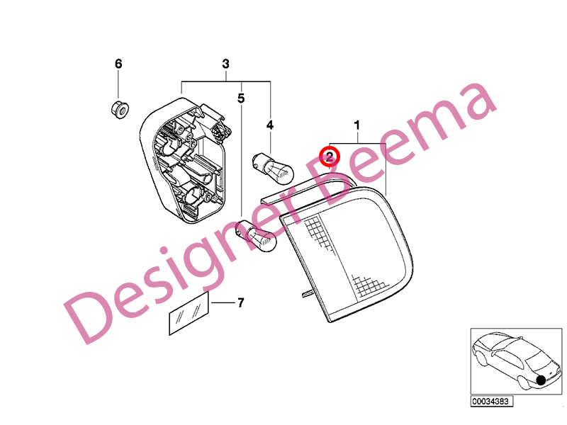 Genuine BMW 3 Series E46 Rear Light Compartment Boot Lid Seal  