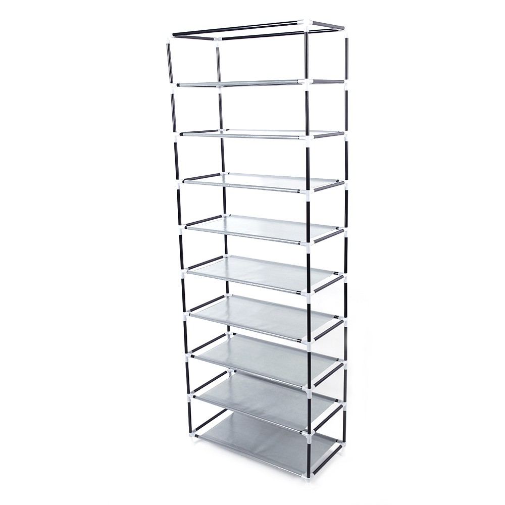 10 Tier Shoe Rack Shelf Storage Closet Organizer Cabinet Saving Dustproof Stand