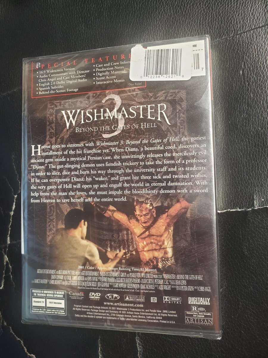 Wishmaster 3: Beyond the Gates of Hell (DVD, 2001) new Y FOLD
