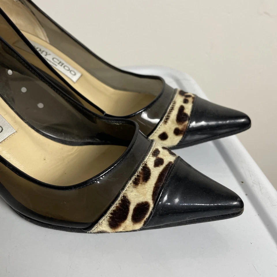 Jimmy Choo 112 Bewley Pony Hair Slip On Pumps Size 35 With Box Re-soled - image 2 of 4