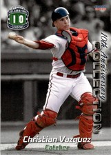 2015 Christian Vazquez Choice Minor League Rookie Card RC Greenville Drive. rookie card picture