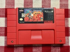Doom (Super Nintendo SNES) Authentic Red Cartridge TESTED Works Game Only
