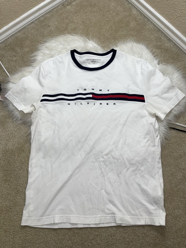 Tommy Hilfiger Mens Shirt Large Authentic Nice Stitched
