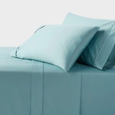 Queen 400 Thread Count Performance Sheet Set Light Teal - Threshold