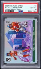 2024 PANINI DONRUSS OPTIC DOWNTOWN DUOS #13 BO NIX ROOKIE RC JOHN ELWAY PSA 10