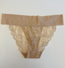 Victoria's Secret Bikini Panty Lace Beige Large. New
