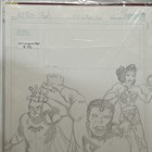 Retro Jsa Pin-up Original Pencil Art - Signed - Avengers Homage -Superman Batman