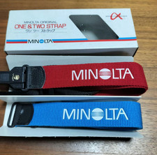 Cleaned Minolta Blue Camera Strap for Film Cameras Made in Japan