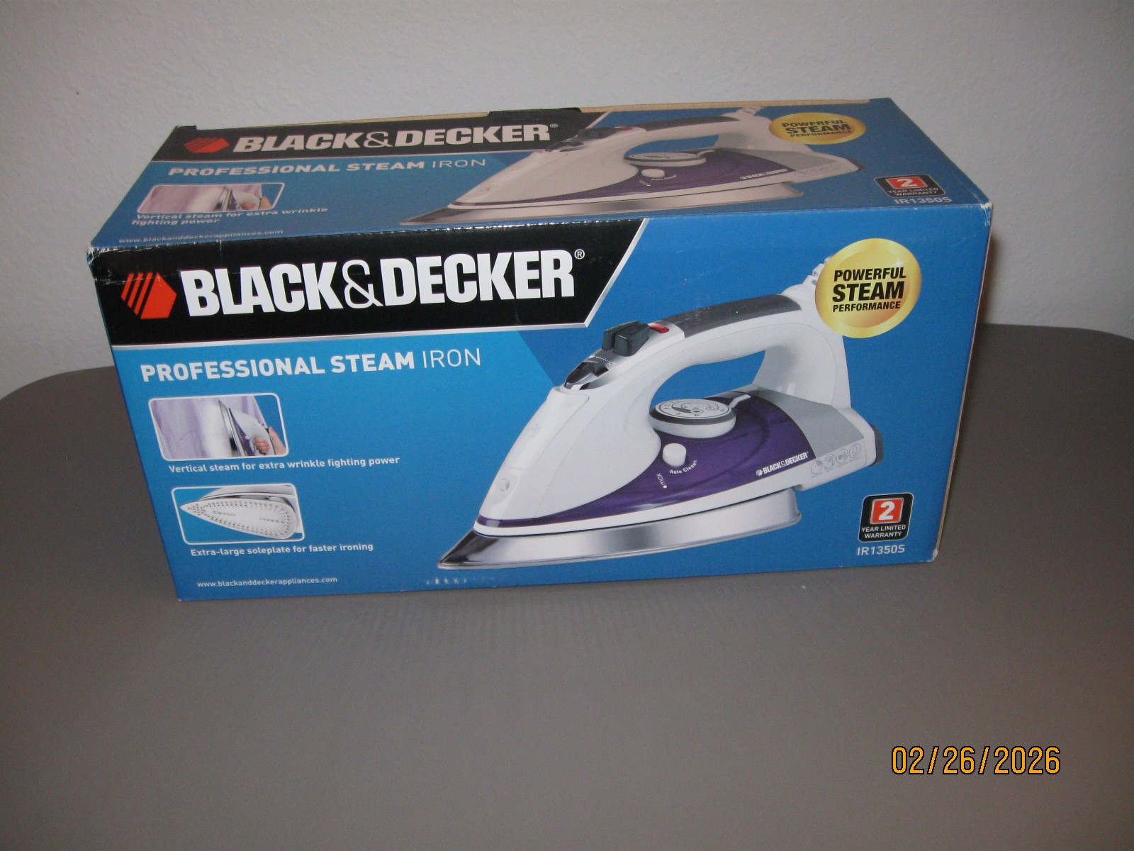 With Extra Large Soleplate, Purple, Ir1350s