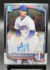 Alejandro Rosario 2025 Bowman Chrome 1st Auto #CPA-ARO Rangers