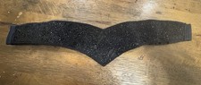 Vintage Black Beaded Belt V-Shaped Stretch Cummerbund Style Size S/M