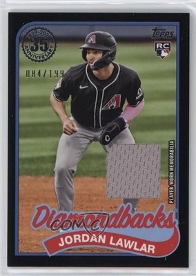 2024 Update 1989 Topps Baseball Relics Black 84/199 Jordan Lawlar Rookie RC 10k8