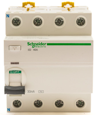 SCHNEIDER 40 AMP 40A 30mA VIERPOLIG 4P RCD TYP AC iID A9R41440 Acti9 Typ AC