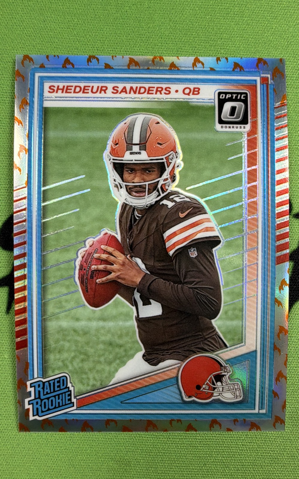 2025 Panini Donruss Optic - Rated Rookie Shedeur Sanders #203 Fire Prizm (RC)