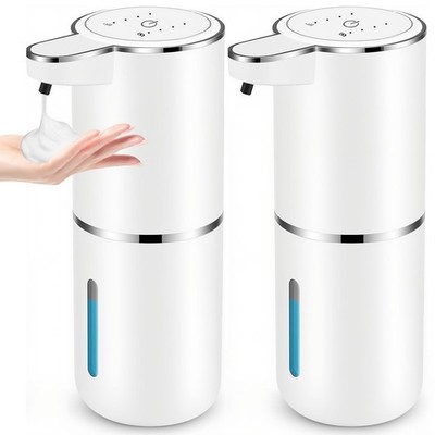 2 Pack Automatic Soap Dispensers,12.8oz/380ml USB Touchless Automatic Foaming So