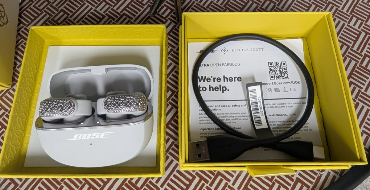 Bose x Kendra Scott Ultra Open Earbuds Limited Edition- Rhodium
