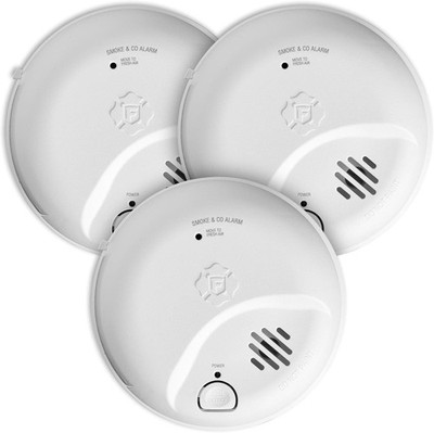 3 PACK First Alert SMICO100, Battery-Operated Combination Smoke&Carbon Monoxide
