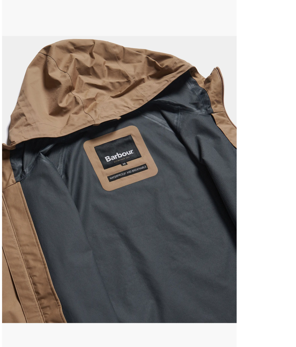 BARBOUR WHITSTONE HOODED WATERPROOF BREATHABLE JACKET MSRP$460