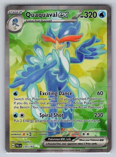 Pokemon Quaquaval ex 235/193 Holo Ultra Rare Paldea Evolved NM
