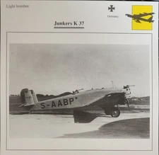 Junkers Plane Picture Original Vtg Aircraft Detail Collector Card 
