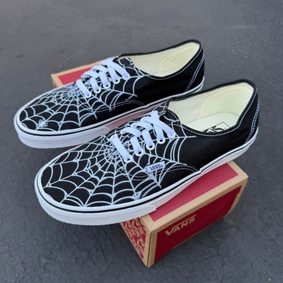 Vans Authentic Shoes Spider Webs Customized