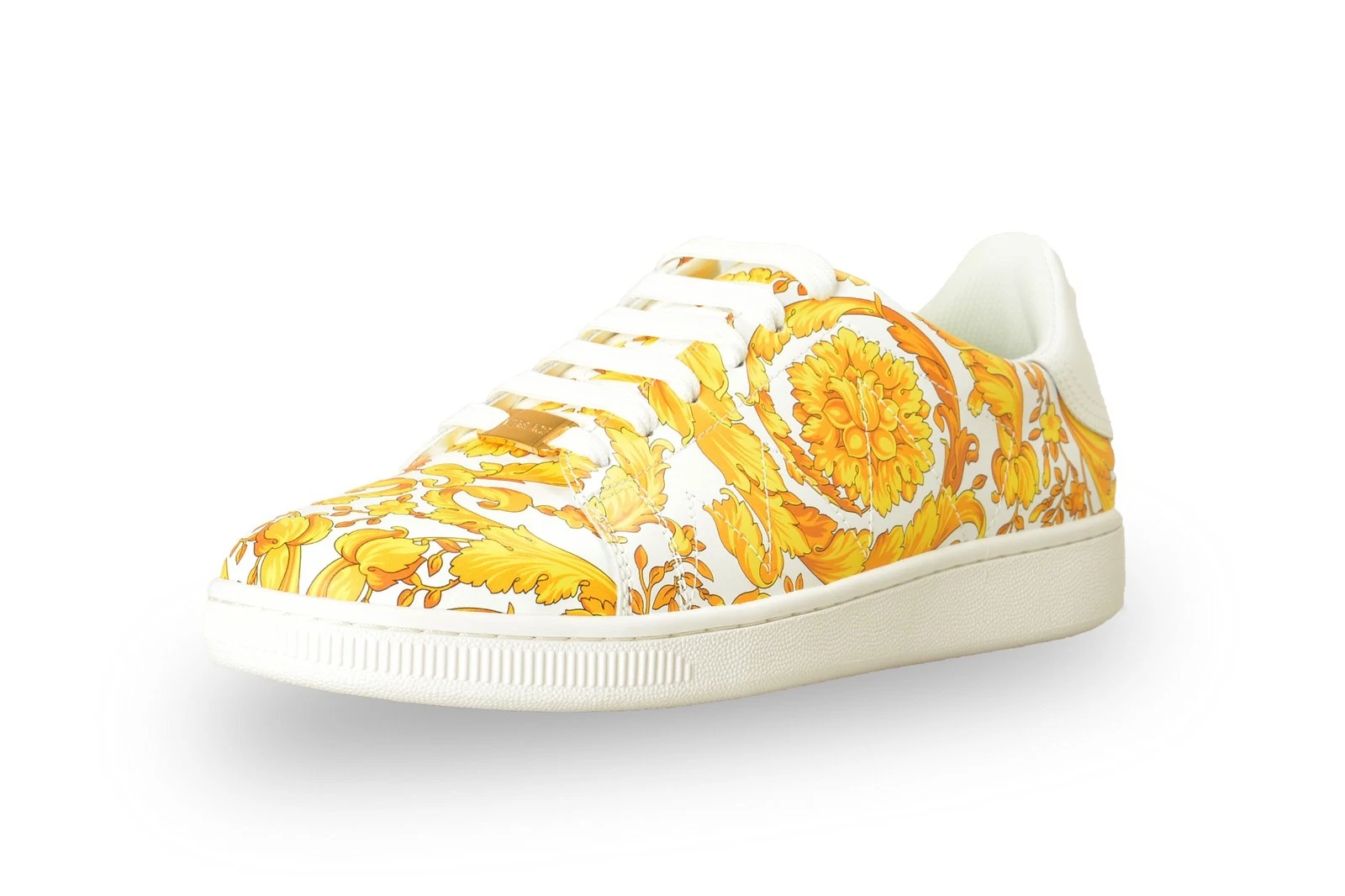 Versace — Versace Women's Baroque Signature Print 100% Leather Sneakers Shoes US 11 IT 41