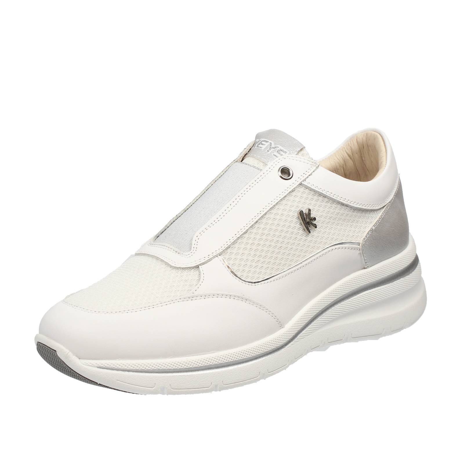 Keys Leder Slipper mit Keilabsatz wei - Gre 38 25cm Damenschuhe Slipper 16690₽