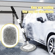 Car Wash Brush Car Cleaning Brush Telescoping Long Handle Mop Soft Hair Chenille