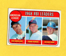 1969 Topps AL RBI Leaders #3 Ken Harrelson Frank Howard Jim Northrup VG/EX