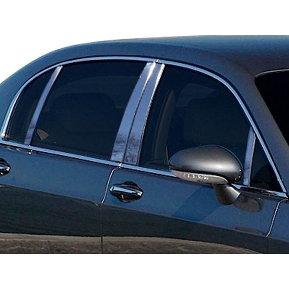Luxury FX Pillar Post Trim for 2006-2012 Bentley Flying Spur 4dr [Stainless 8pc]