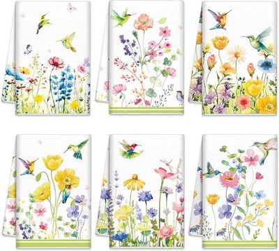 Oudain Sets of 6 Christmas Kitchen approx. 15.8 x 23.6 inches, Bright Color 