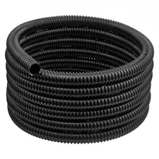 VEVOR 21 ft Corrugated Pond Tubing,1 "Inner Diameter,Flexible PVC Hose,Black Dra