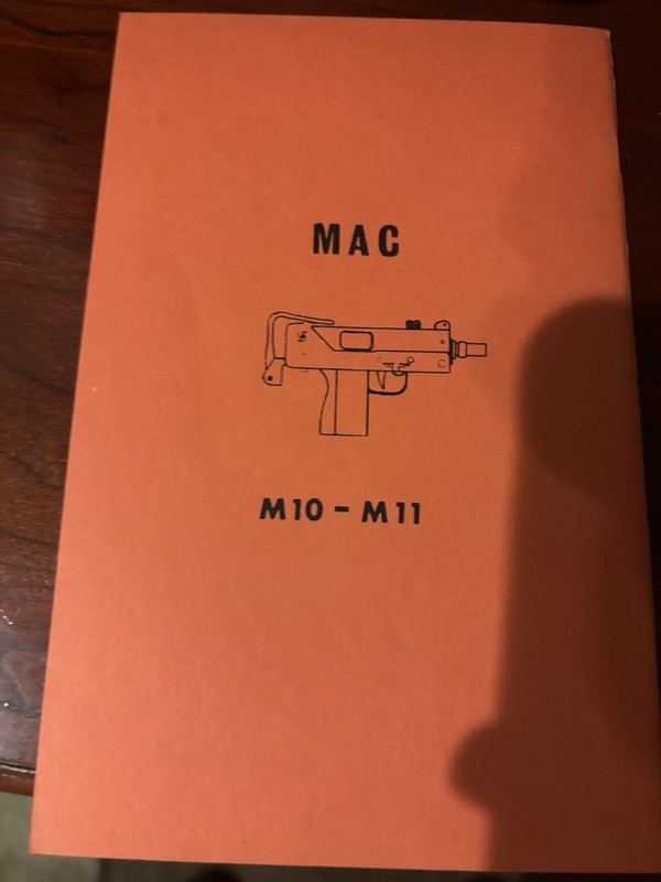 Cobray Mac 11 Owners Manual
