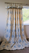Charming Bespoke Vintage Colefax & Fowler Large Blanket Interlined Curtains
