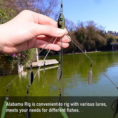 Alabama Trolling Rig Ombrello 14cm Con Esche | Pesca In Acqua Dolce Per Bass Walleye