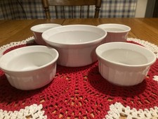 Corningware French White-5.5  Round & 4 Ramek...