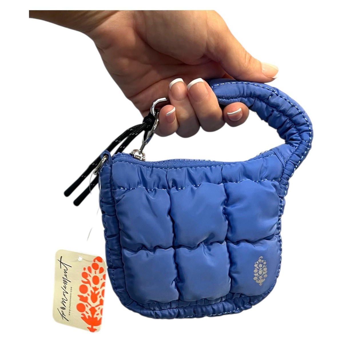 Free People Quilted Blue Puffer Backpack Tote - Women Bags Free People Quilted Bag Blue Denim – Pink Arrows Boutique main image 3