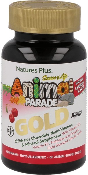 Natures Plus Animal Parade Gold Multi Cherry - 60 Kautabl. (21,22 EUR/100 G)-image