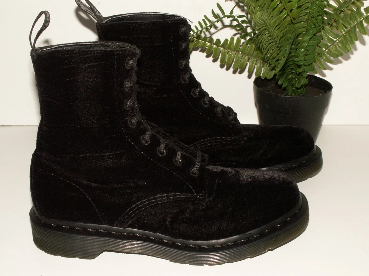 Black velvet dr martens size 5 cheap