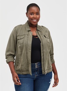 plus size olive green bomber jacket